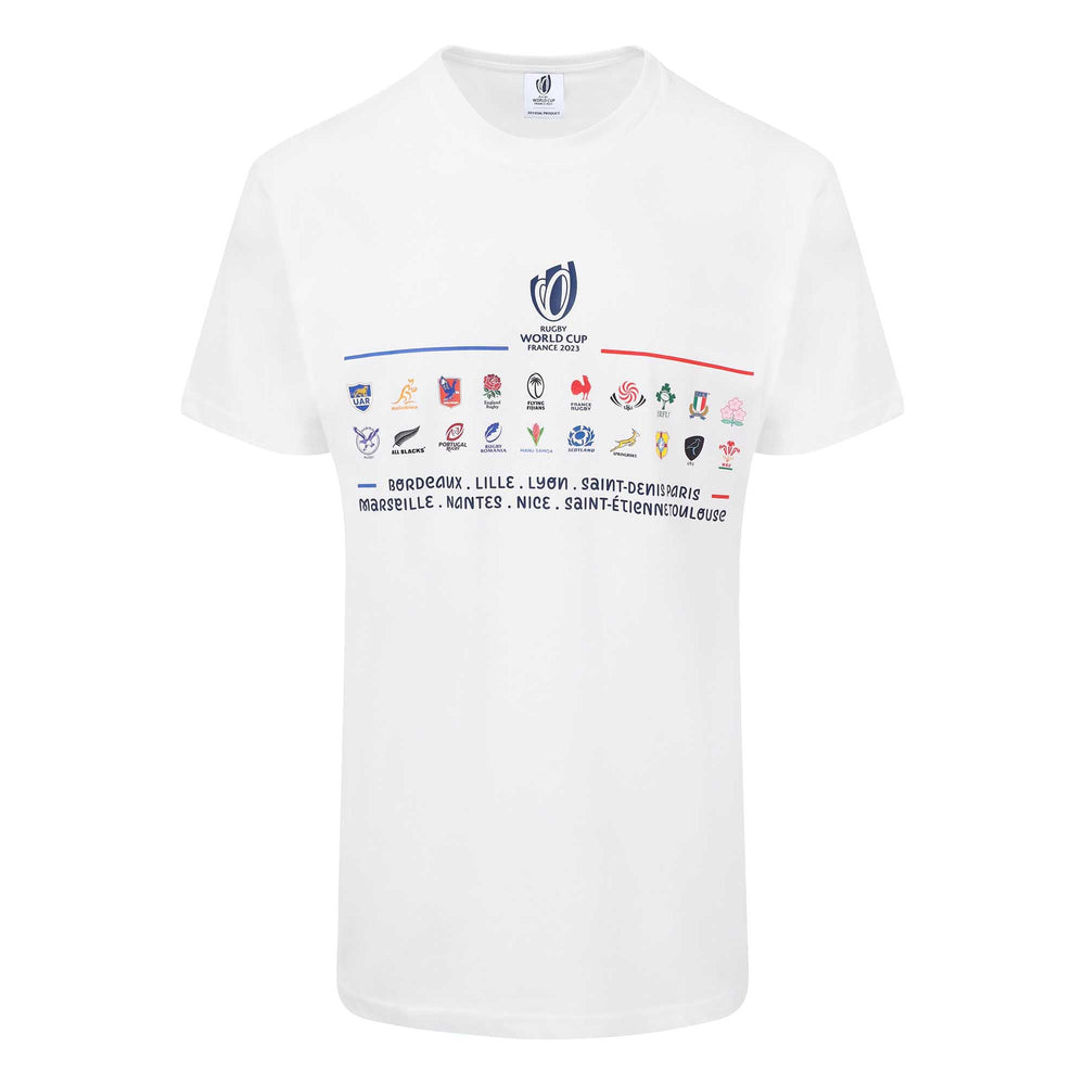 20 Unions Stacked T-Shirt - White – Absolute Rugby