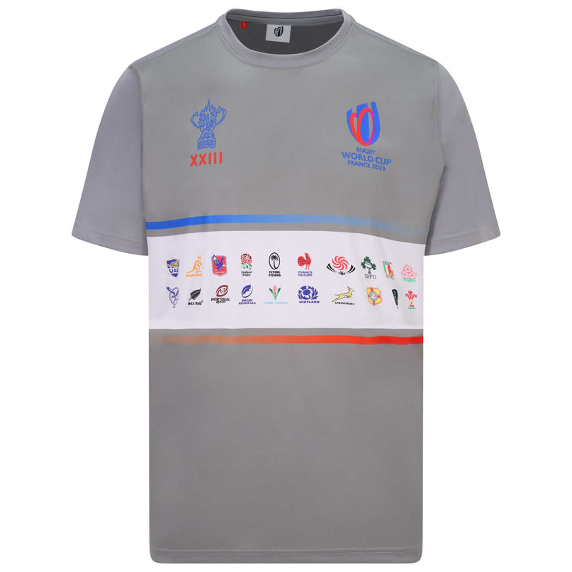 20 Unions Stripe Poly T-Shirt - Grey |T-Shirt | 20 Unions | Absolute Rugby