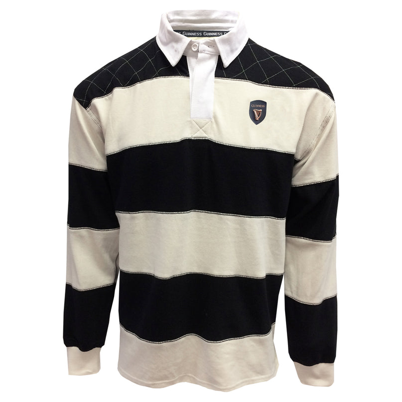 Guinness Rugby Jersey (Long Sleeve) - Black/Cream |Rugby Jersey | Guinness | Absolute Rugby