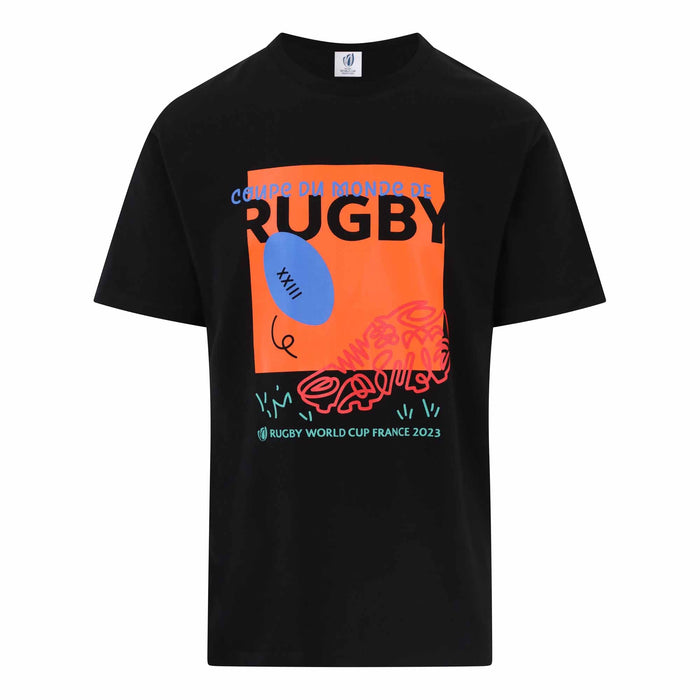 Box Kick T-Shirt - Black |T-Shirt | Rugby World Cup Collection | Absolute Rugby