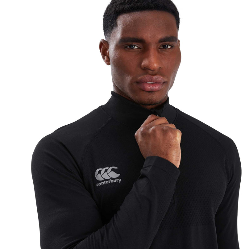 Canterbury Men's Seamless Top Layer - Black |Outerwear | Canterbury | Absolute Rugby