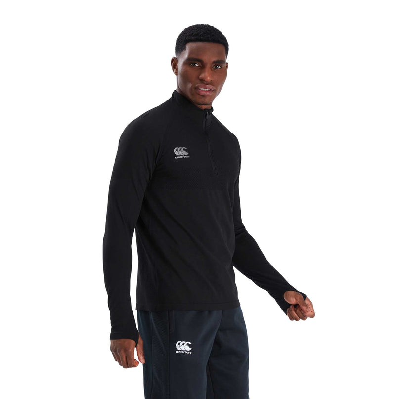 Canterbury Men's Seamless Top Layer - Black |Outerwear | Canterbury | Absolute Rugby