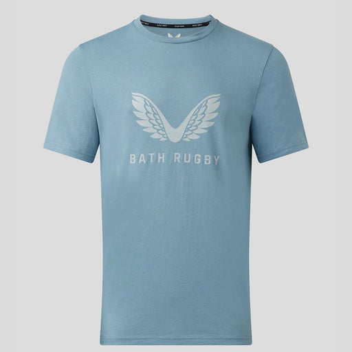 Castore Men's Bath Rugby Cotton Logo T-Shirt 23/24 - Blue |T-Shirt | Castore Bath | Absolute Rugby