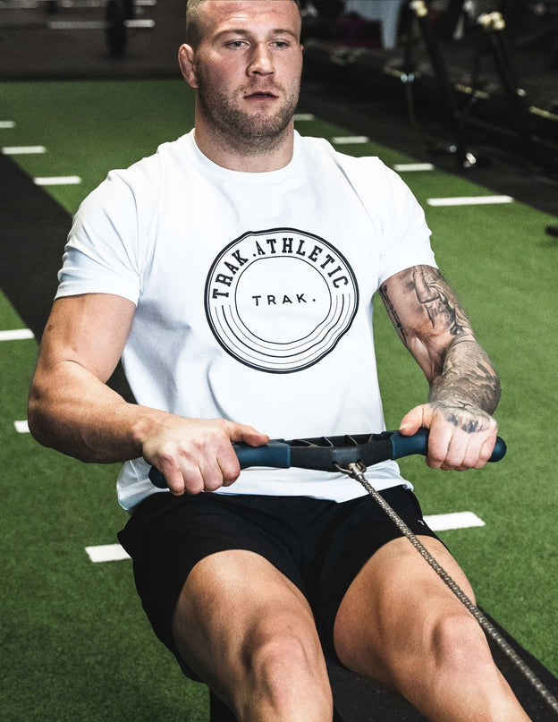 Circle Logo T-Shirt - White |T-Shirt | Trak Athletic | Absolute Rugby