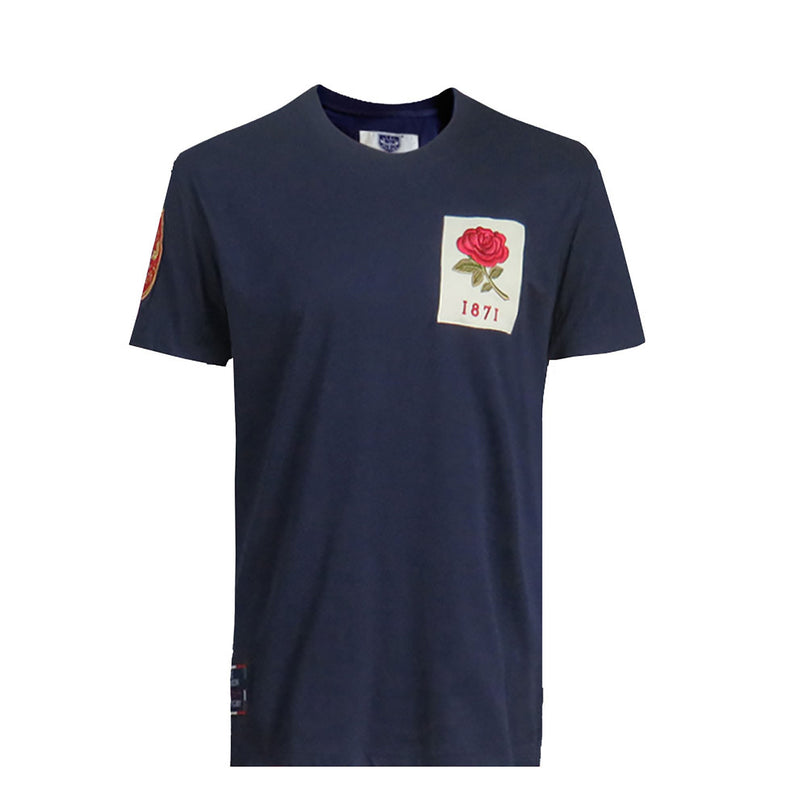 England 1871 Vintage Style T-Shirt - Navy |T-Shirt | Ellis Rugby | Absolute Rugby