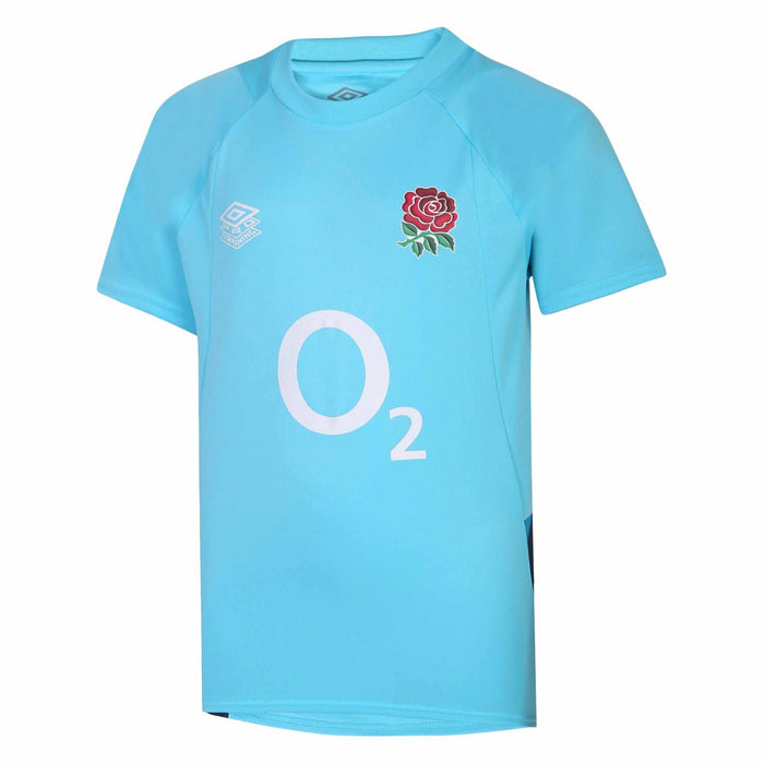 England Rugby Kids Gym T-Shirt 22/23 - Sky Blue |Kids T-Shirt | Umbro RFU | Absolute Rugby