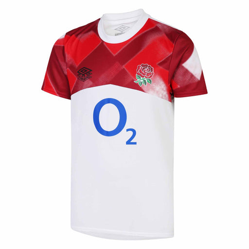 England Rugby Kids Warm Up Jersey 22/23 - White |Kids Rugby Jersey | Umbro RFU | Absolute Rugby