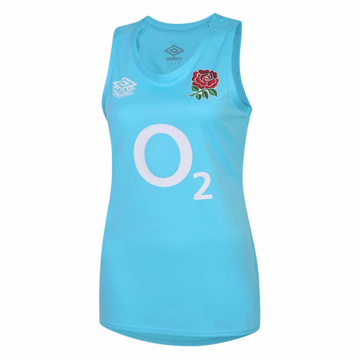 England Rugby Racer Back Vest 22/23 - Sky Blue |Womens T-Shirt | Umbro RFU | Absolute Rugby