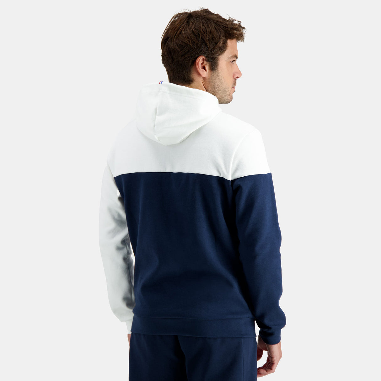 Le Coq Sportif, FFR France Rugby Graphic Hooded Sweatshirt, Blue