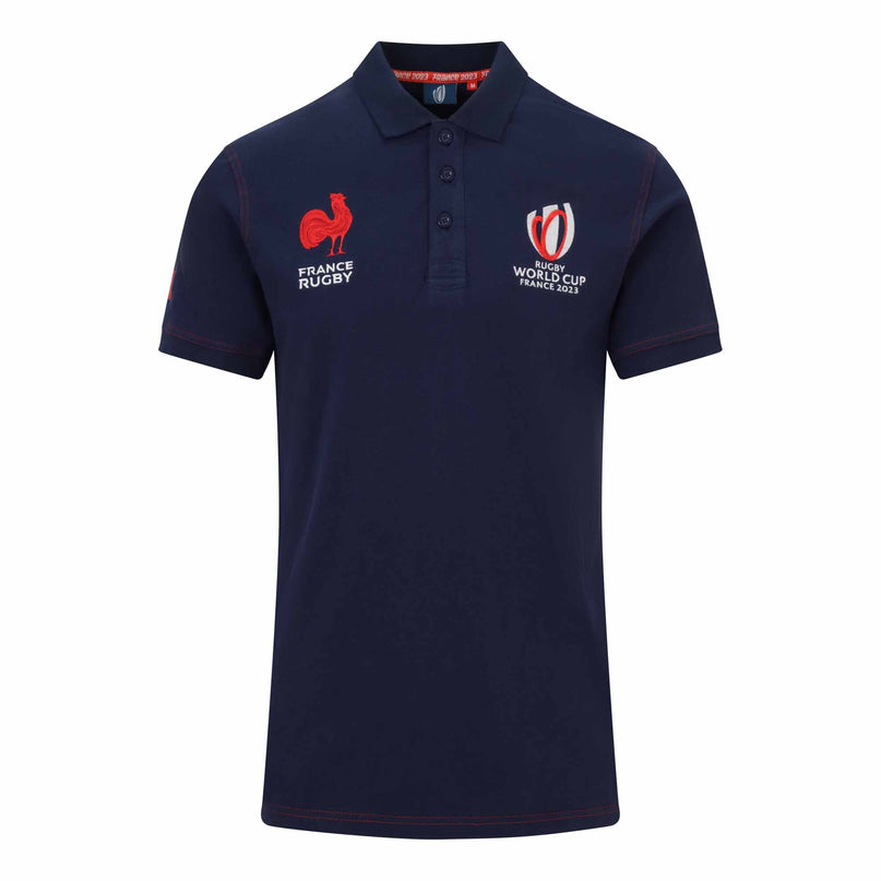 France Rugby x RWC 2023 Cotton Polo - Navy |Polo | FFR x RWC | Absolute Rugby
