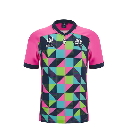 Macron Junior Scotland Rugby World Cup 2023 Training Jersey - Multi |Kids Training Jersey | SRU Macron RWC2023 | Absolute Rugby