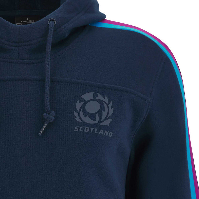 Macron Men's Scotland Rugby Leisure Pullover Hoody 23/24 - Navy |Hoody | SRU Macron 23/24 | Absolute Rugby