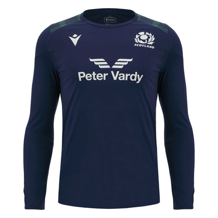 Macron Men's Scotland Rugby Long Sleeve Training Shirt 23/24 | | SRU Macron 23/24 | Absolute Rugby