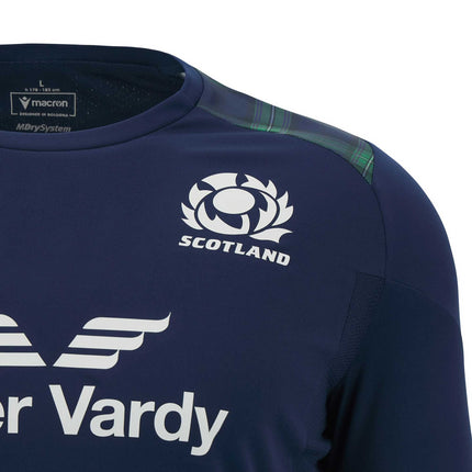 Macron Men's Scotland Rugby Long Sleeve Training Shirt 23/24 | | SRU Macron 23/24 | Absolute Rugby