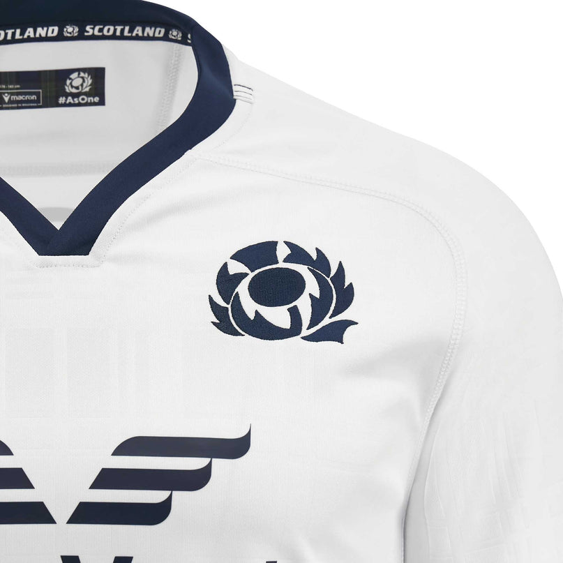 Macron Men's Scotland Rugby Replica Jersey 23/24 - White |Replica Jersey | SRU Macron 23/24 | Absolute Rugby