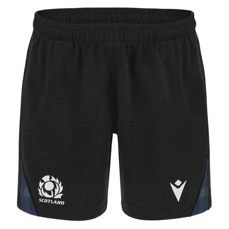 Macron Men's Scotland Rugby Travel Cotton Bermuda Shorts - Black |Shorts | SRU Macron 23/24 | Absolute Rugby