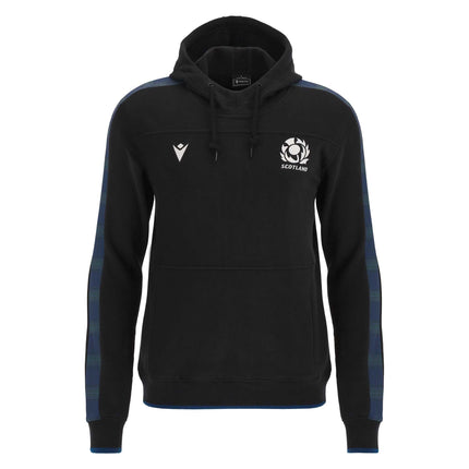 Macron Men's Scotland Rugby Travel Pullover Hoody 23/24 - Black |Hoody | SRU Macron 23/24 | Absolute Rugby