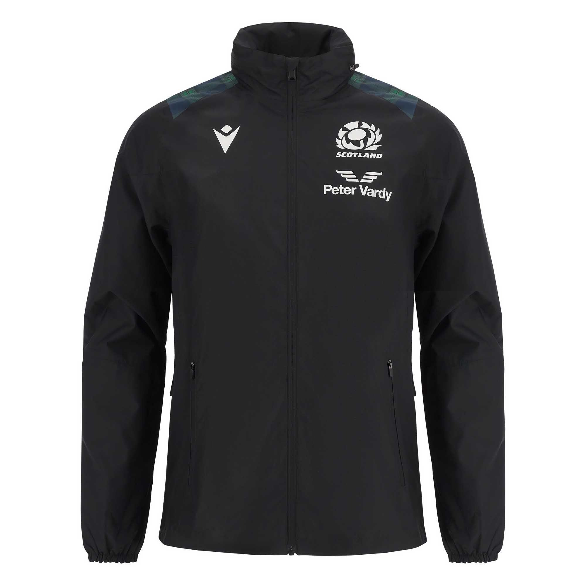 Macron Men s Scotland Rugby Waterproof Jacket 23 24 Black