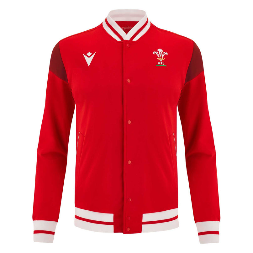 Macron Men's Wales Rugby Anthem Jacket 23/24 - Red |Jacket | WRU Macron 23/24 | Absolute Rugby