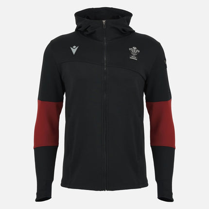 Macron Men's Wales Rugby Athleisure Hooded Jacket | | WRU Macron 23/24 | Absolute Rugby