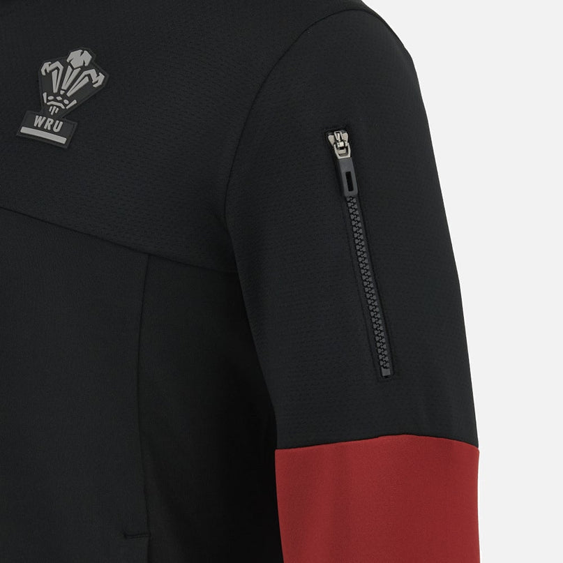 Macron Men's Wales Rugby Athleisure Hooded Jacket | | WRU Macron 23/24 | Absolute Rugby