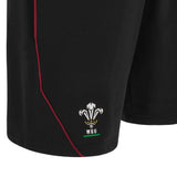 Macron Men's Wales Rugby Bermuda Travel Shorts 23/24 - Black |Shorts | WRU Macron 23/24 | Absolute Rugby
