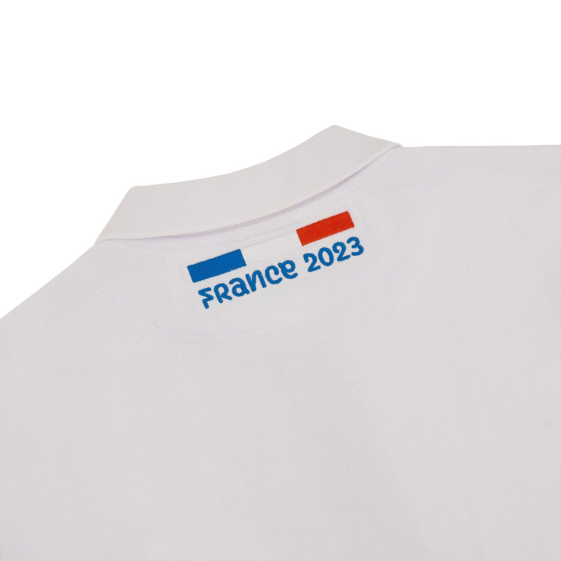 Macron RWC 2023 Logo Polo - White |Polo Shirt | Macron RWC 2023 | Absolute Rugby