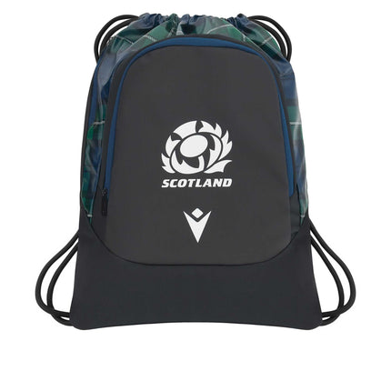 Macron Scotland Rugby Heavy Duty Gym Sack 23/24 - Black |Bag | SRU Macron 23/24 | Absolute Rugby