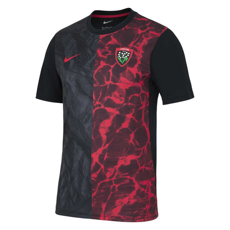 Nike Men's RC Toulon Rugby Pre-Match Shirt 23/24 - Black |Warm up Jersey | Nike Toulon | Absolute Rugby