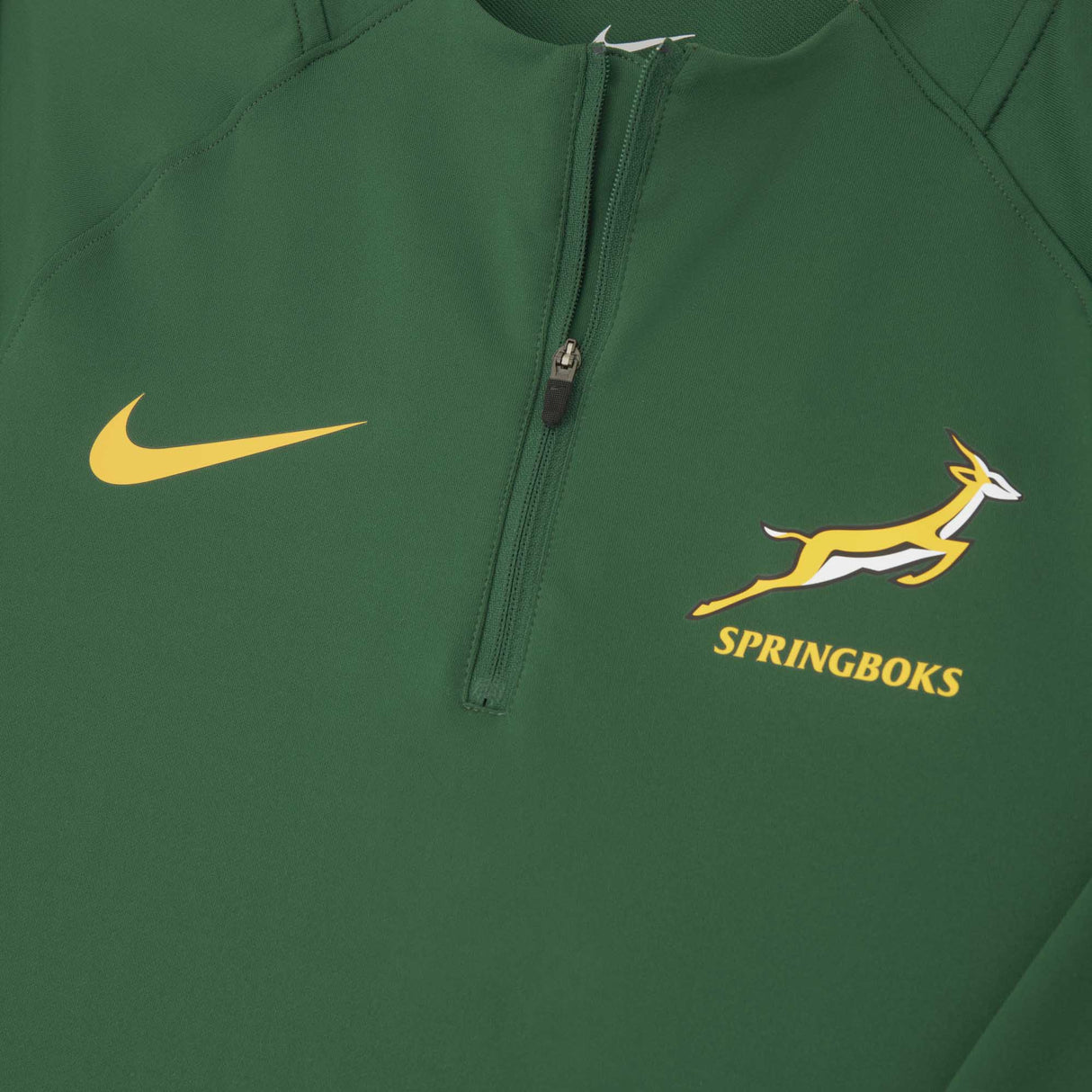 Nike Men's South Africa Rugby Training 1/4 Zip Top - Green |Outerwear | Absolute Rugby | Absolute Rugby