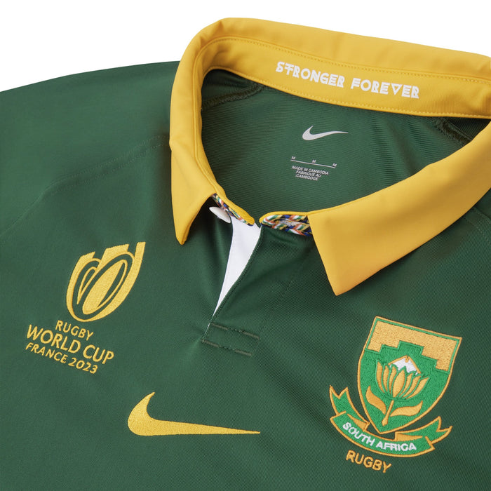 Nike Men's South Africa Rugby World Cup 2023 Stadium Replica Jersey