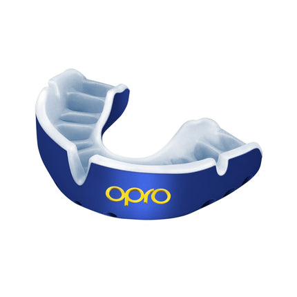 OPRO Self - Fit Adult Gold Mouthguard - Blue/Pearl |Mouthguard | Opro | Absolute Rugby