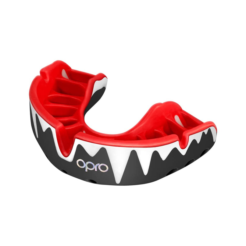 OPRO Self - Fit Adult Platinum Mouthguard - Black/ White / Red |Mouthguard | Opro | Absolute Rugby