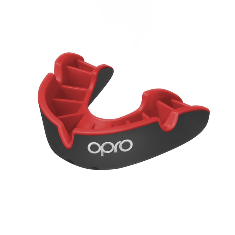 Opro Self - Fit Adult Silver Mouthguard - Black / Red |Mouthguard | Opro | Absolute Rugby