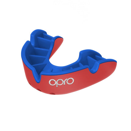 Opro Self - Fit Adult Silver Mouthguard - Red/Blue |Mouthguard | Opro | Absolute Rugby