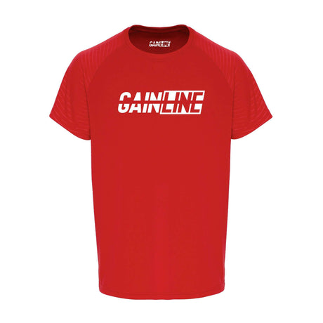 Gainline Rugby Ribbed T-Shirt - Red |T-Shirt | Gainline | Absolute Rugby