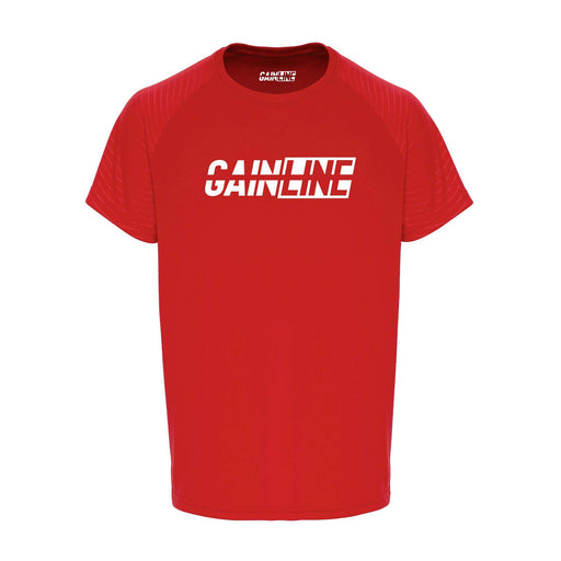 Gainline Rugby Ribbed T-Shirt - Red |T-Shirt | Gainline | Absolute Rugby
