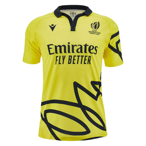 Rugby World Cup 2023 Match Official Referee Replica Jersey - Yellow |Referee Jersey | Macron RWC 2023 | Absolute Rugby
