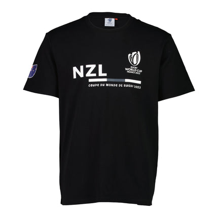Rugby World Cup 2023 New Zealand Supporter T-Shirt - Black |T-Shirt | RWC 2023 Supporter Collection | Absolute Rugby