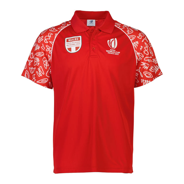Rugby World Cup 2023 Wales Polo - Red |Polo | RWC 2023 Supporter Collection | Absolute Rugby