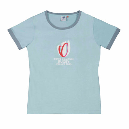 Rugby World Cup 2023 Women's Logo T-shirt - Sky Blue |Women's T-Shirt | Rugby World Cup Collection | Absolute Rugby