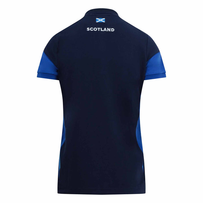 Scotland Rugby Women's Polo Shirt 22/23 - Navy |Women's Polo Shirt | Macron SRU | Absolute Rugby