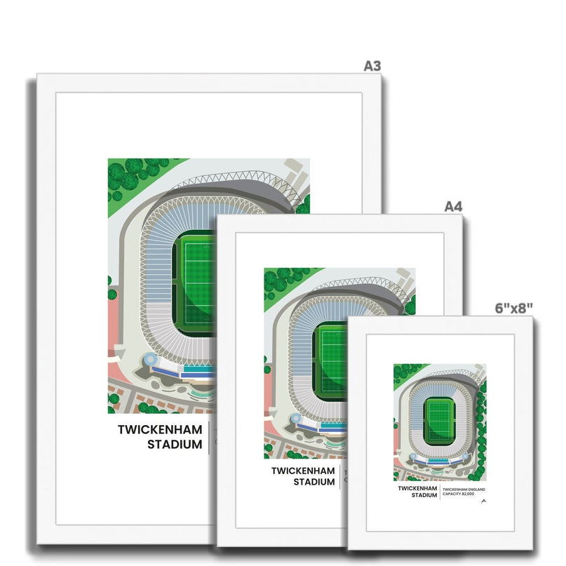 Twickenham Stadium Framed & Mounted Print |Fine art | Prodigi | Absolute Rugby