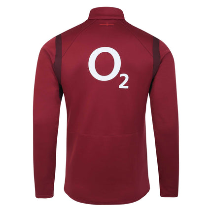 Umbro Men's England Rugby 1/2 Zip Fleece 23/24 - Red |Outerwear | Umbro RFU | Absolute Rugby