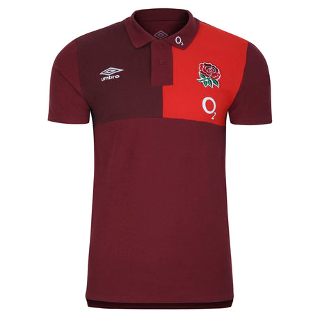 Umbro Men's England Rugby CVC Polo Shirt 23/24 - Red |Polo Shirt | Umbro RFU | Absolute Rugby