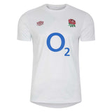 Umbro Men's England Rugby Warm Up Jersey 23/24 - White |Warm up Jersey | Umbro RFU | Absolute Rugby