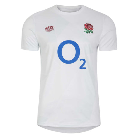 Umbro Men's England Rugby Warm Up Jersey 23/24 - White |Warm up Jersey | Umbro RFU | Absolute Rugby