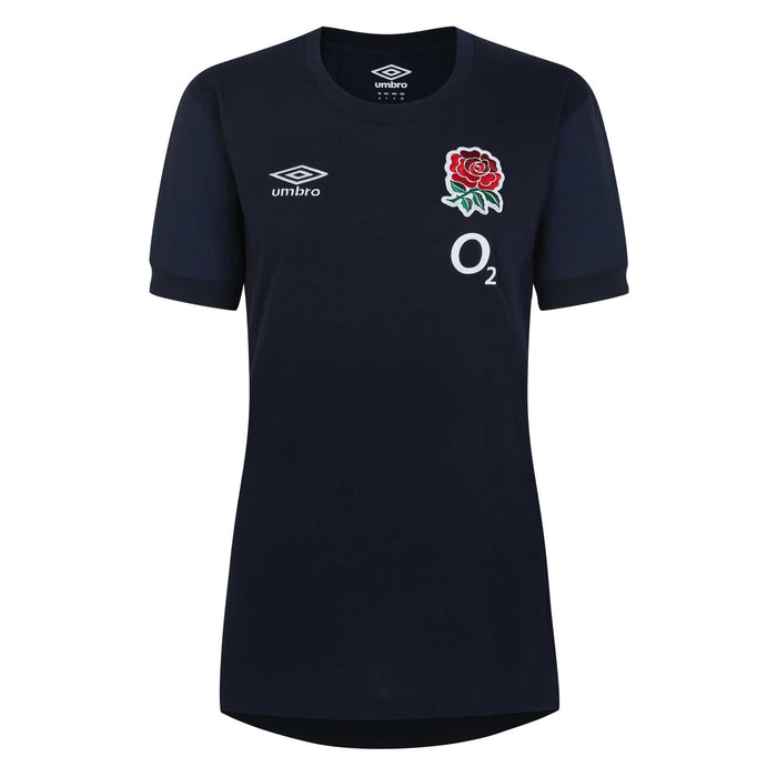 Umbro Women's England Rugby Leisure T-Shirt 23/24 - Navy |Women's T-Shirt | Umbro RFU | Absolute Rugby