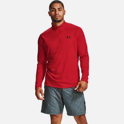 Under Armour Tech 1/2 Zip Top - Red |T-Shirt | Under Armour | Absolute Rugby