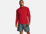 Under Armour Tech 1/2 Zip Top - Red |T-Shirt | Under Armour | Absolute Rugby
